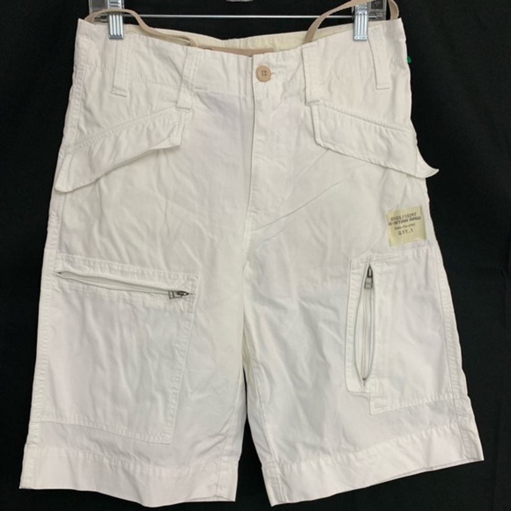 G STAR RAW CARGO SHORTS WHITE FLIGHT BERMUDA PANTS 🩸